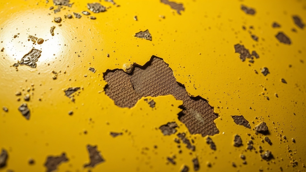 코팅 손상으로 인해 발생한 빛 번짐(플레어) 현상 예시