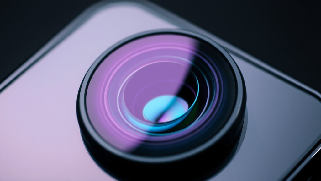 스마트폰 렌즈의 단면 구조와 코팅 레이어 예시도